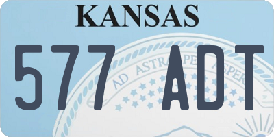 KS license plate 577ADT