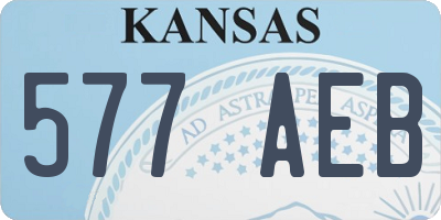 KS license plate 577AEB