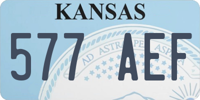 KS license plate 577AEF