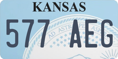 KS license plate 577AEG