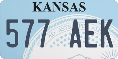 KS license plate 577AEK
