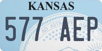 KS license plate 577AEP