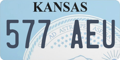 KS license plate 577AEU