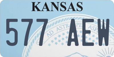 KS license plate 577AEW