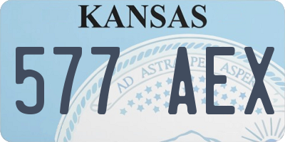 KS license plate 577AEX
