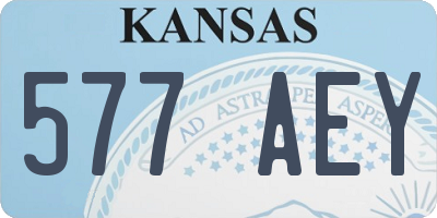 KS license plate 577AEY