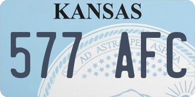 KS license plate 577AFC