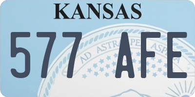 KS license plate 577AFE