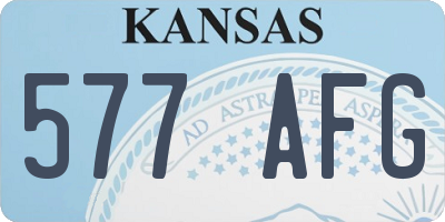 KS license plate 577AFG