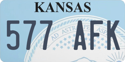 KS license plate 577AFK