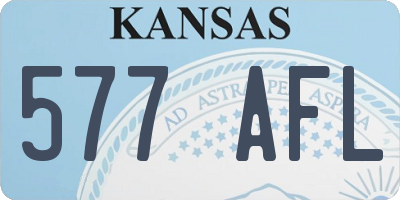KS license plate 577AFL