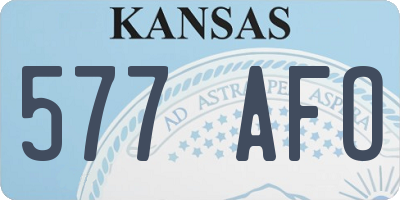 KS license plate 577AFO