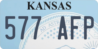 KS license plate 577AFP