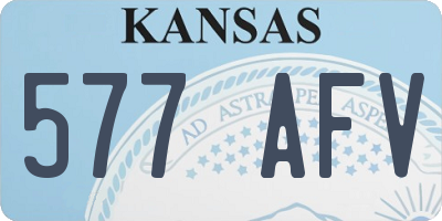 KS license plate 577AFV