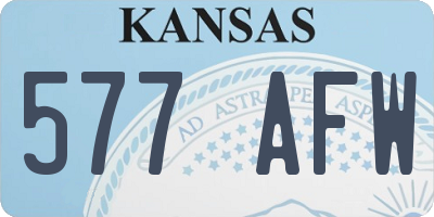 KS license plate 577AFW