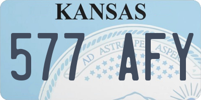 KS license plate 577AFY