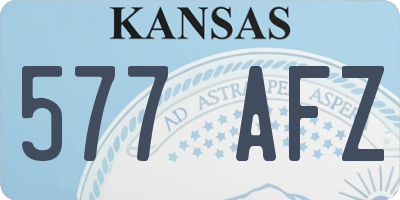 KS license plate 577AFZ
