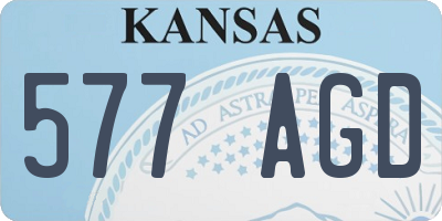KS license plate 577AGD