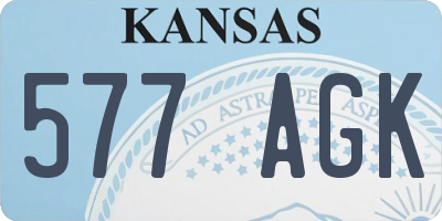 KS license plate 577AGK