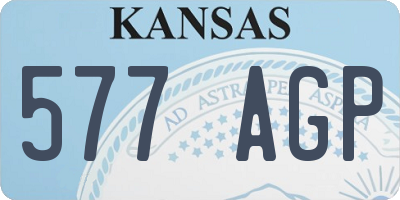KS license plate 577AGP
