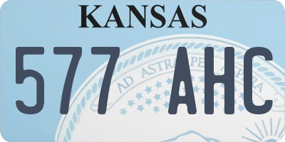 KS license plate 577AHC