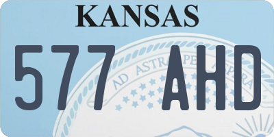 KS license plate 577AHD