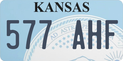 KS license plate 577AHF