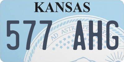KS license plate 577AHG