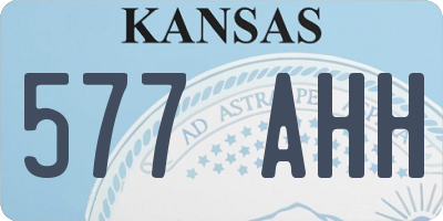 KS license plate 577AHH