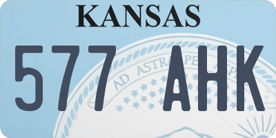 KS license plate 577AHK