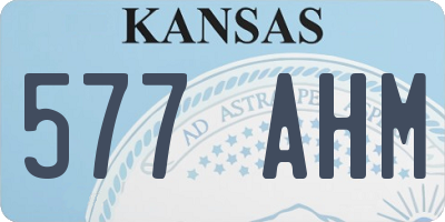 KS license plate 577AHM