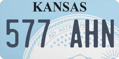 KS license plate 577AHN