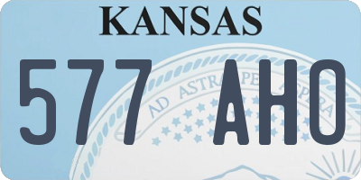 KS license plate 577AHO