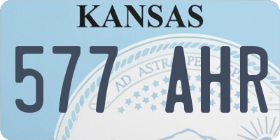 KS license plate 577AHR