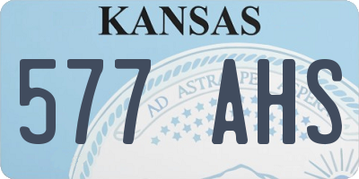 KS license plate 577AHS