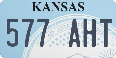 KS license plate 577AHT