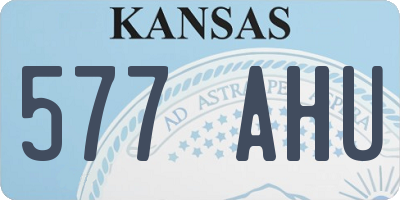 KS license plate 577AHU