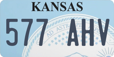 KS license plate 577AHV