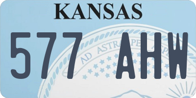 KS license plate 577AHW