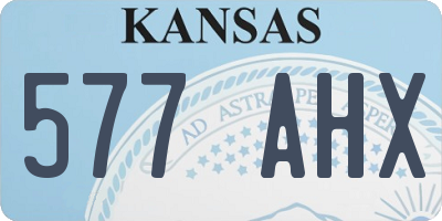 KS license plate 577AHX