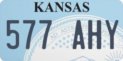 KS license plate 577AHY