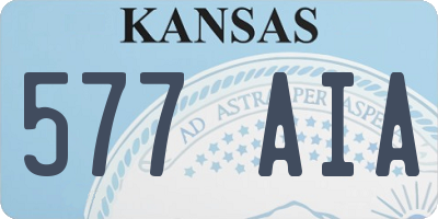 KS license plate 577AIA