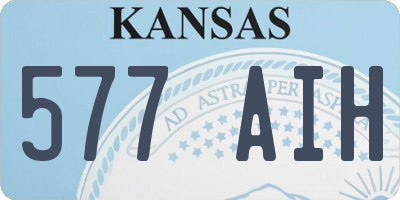 KS license plate 577AIH