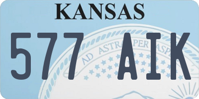 KS license plate 577AIK