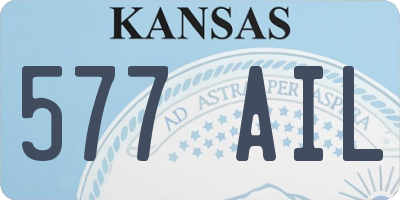 KS license plate 577AIL
