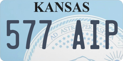 KS license plate 577AIP