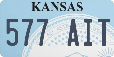 KS license plate 577AIT