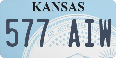 KS license plate 577AIW