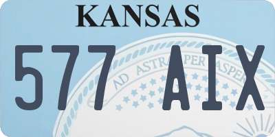 KS license plate 577AIX