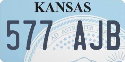 KS license plate 577AJB